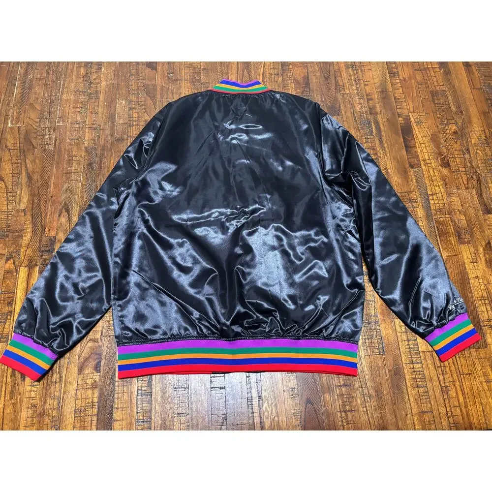 Mitchell & Ness Branded Sports Bomber Jacket Men’s Large L New NWOT